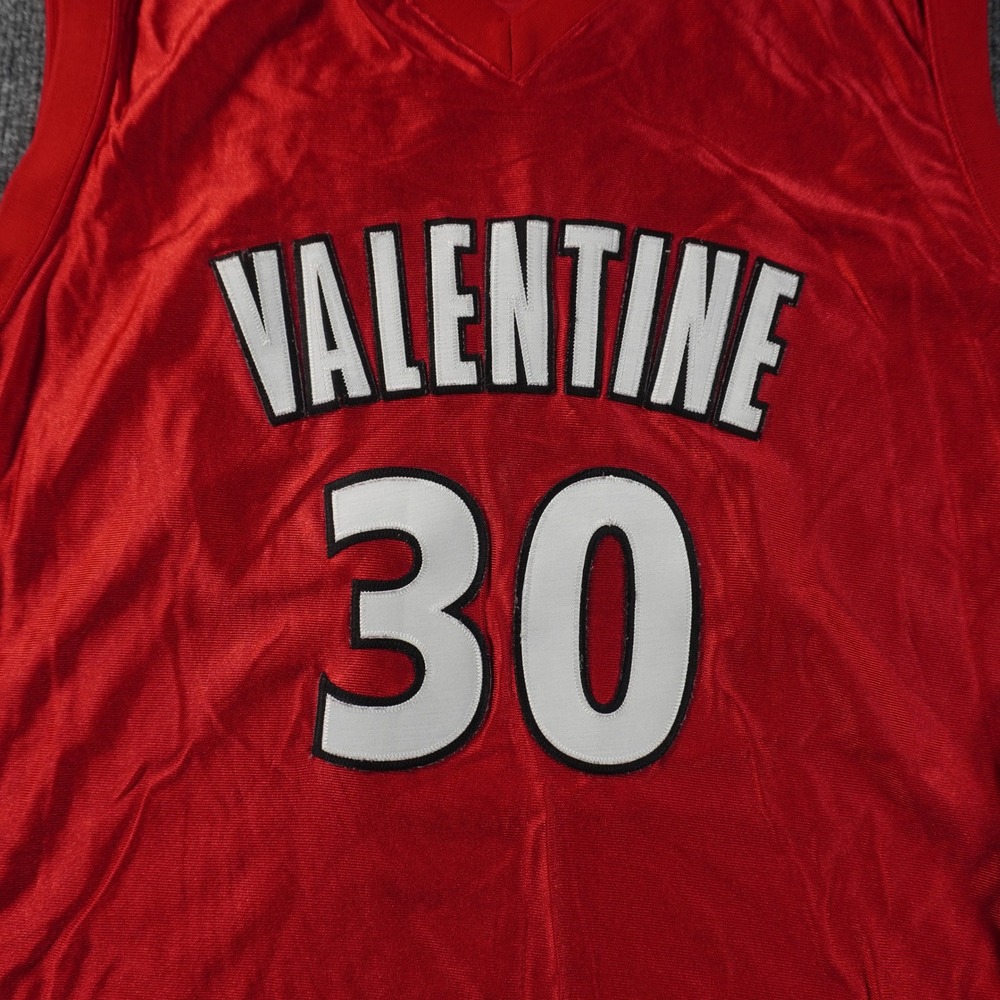 Nike Basketball Jersey Mens Xl Red Valentine 30 Tackle Twill V-Neck Sleeveless View 2